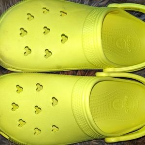 Disney Neon Yellow Crocs